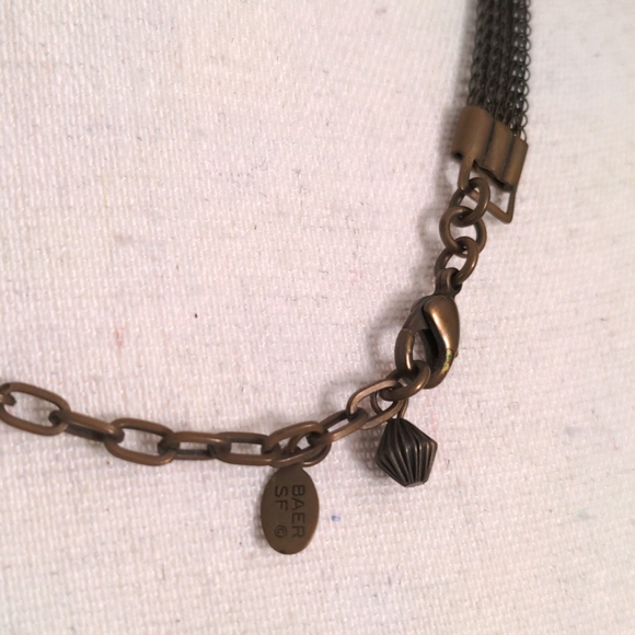 Artisan Marjorie Baer SF Modernist Brass Pendant Necklace - Picture 3 of 4